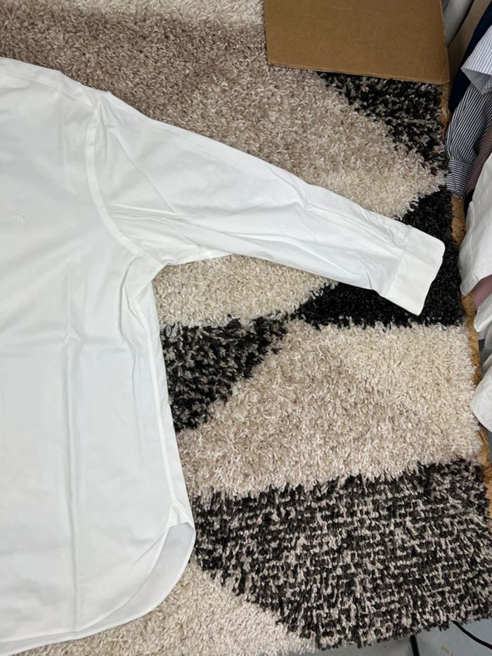 Chemise Ralph Lauren blanche logo brodé blanc nouvelle collection style old money taille L - photo numéro 5