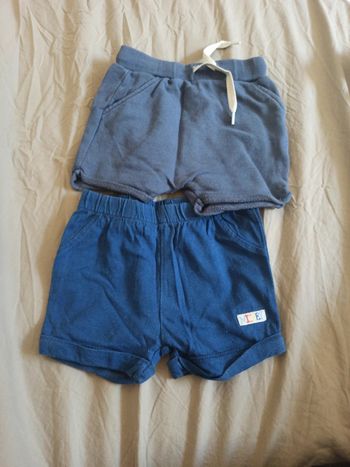Lot de deux shorts bleus
