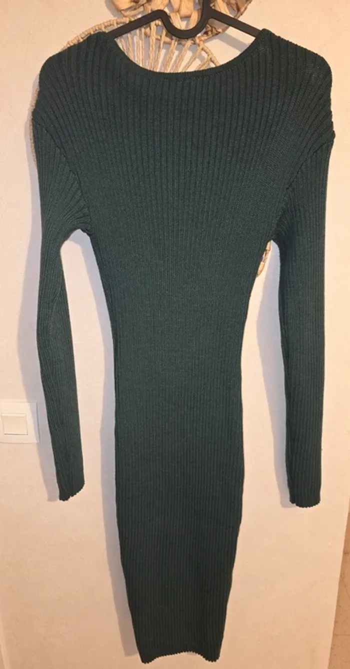 Robe pull vert sapin - photo numéro 3