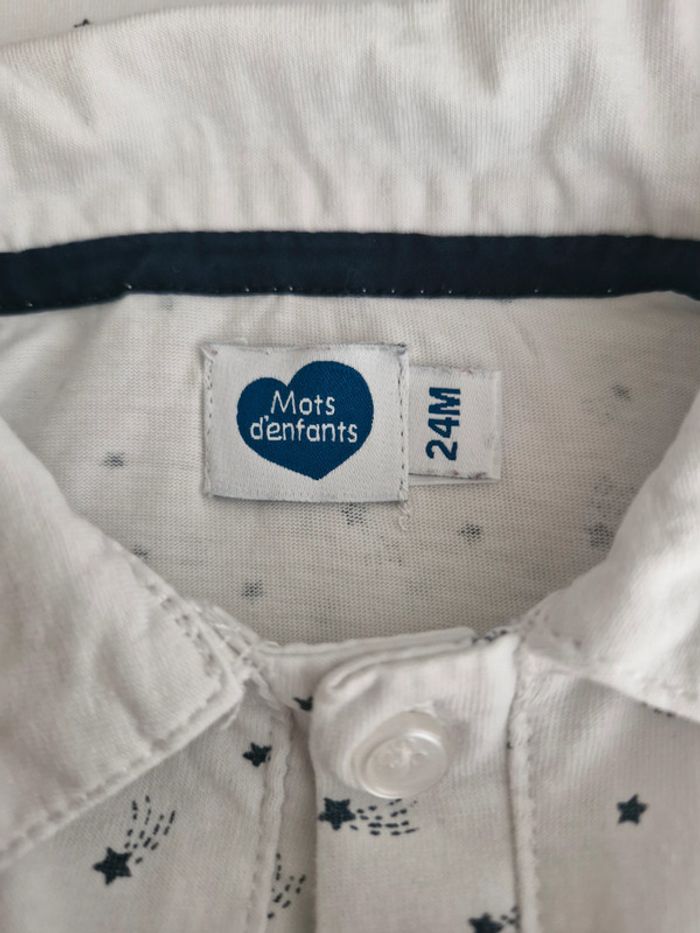 Polo manches longues bébé 24 mois Mots d'enfants Coton - photo numéro 3