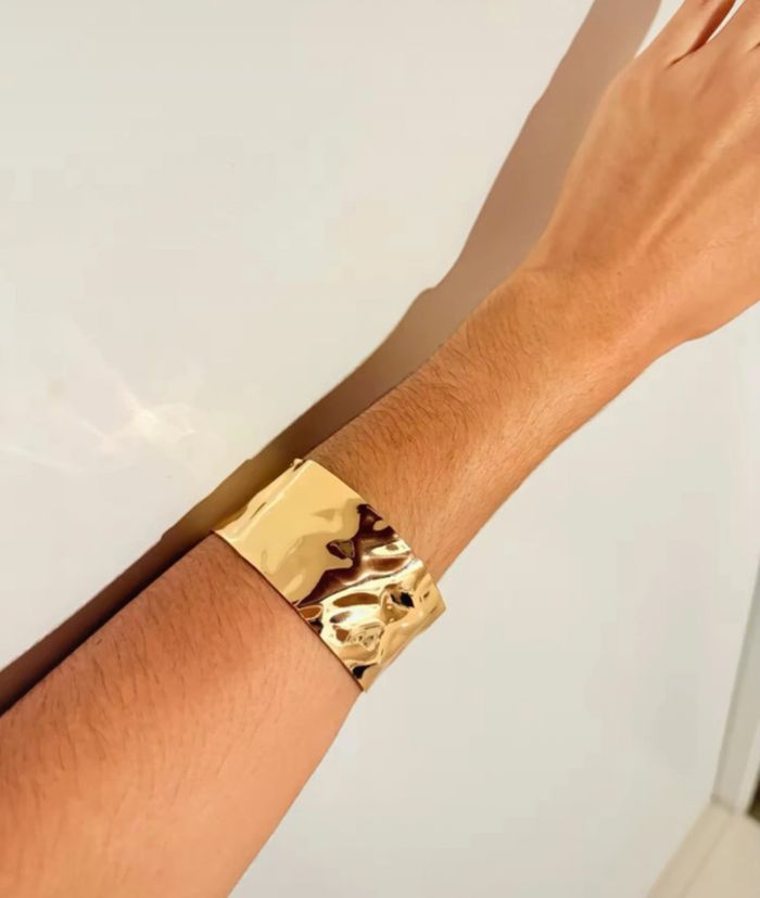 Bracelet acier inoxydable tendance été doré