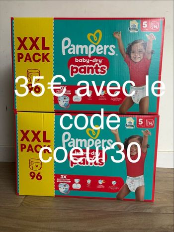 192 couches Pampers baby dry pants taille 5