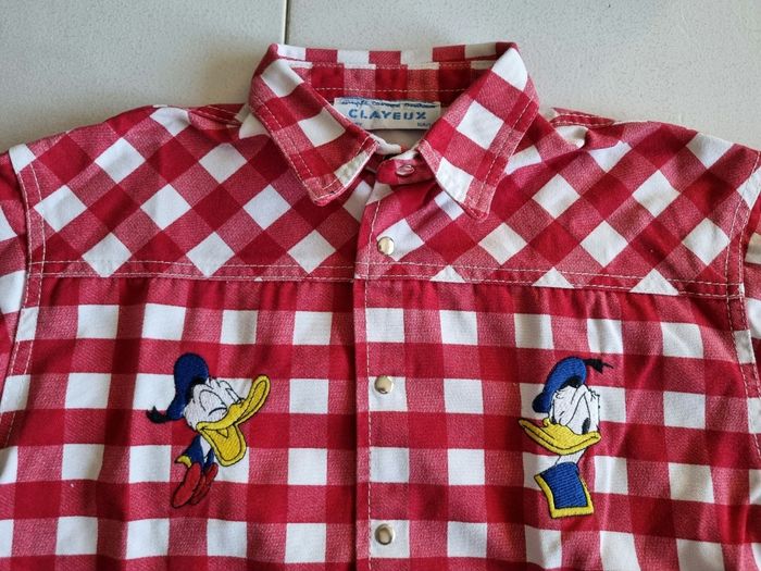 Chemise à carreaux Clayeux broderies Donald 10 ans - photo numéro 3