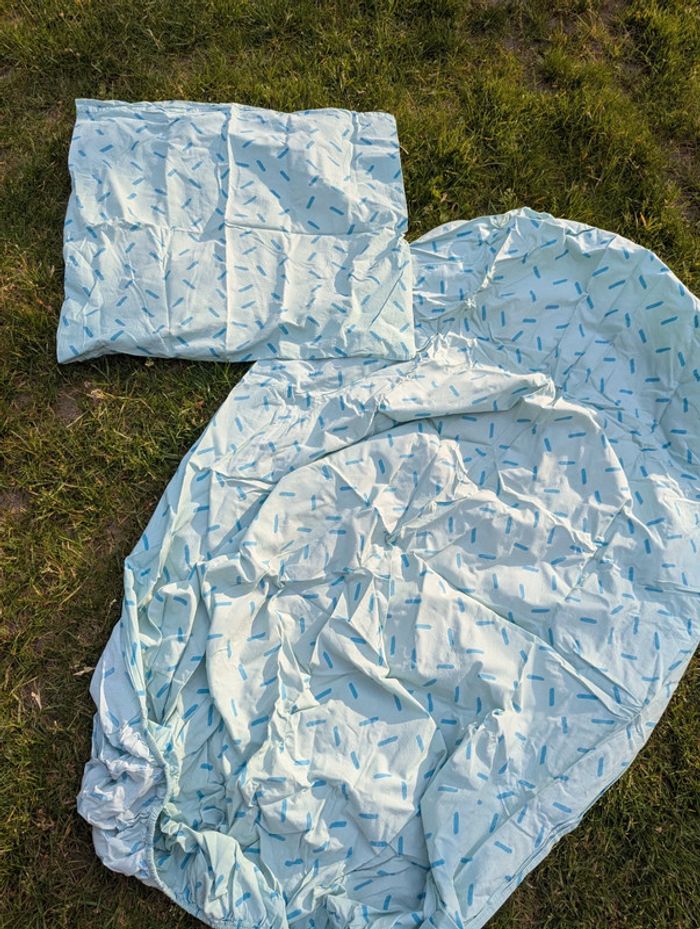 Parure de lit, couette, drap housse et taie d'oreiller 90 * 140 - photo numéro 5