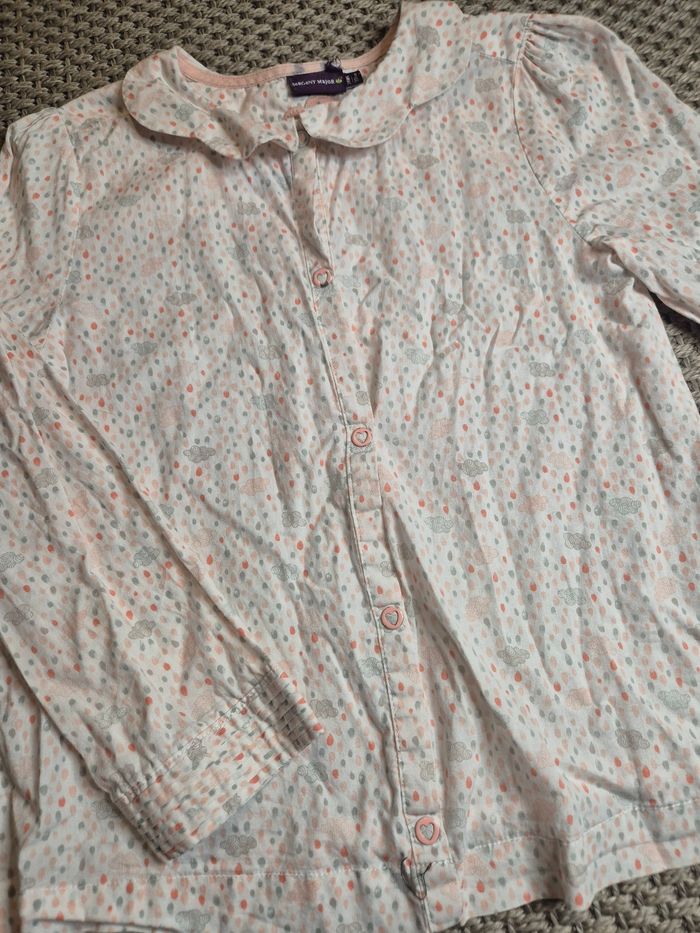 Lot de 2 chemises manches longues à fleurs fille - 8 ans - photo numéro 8