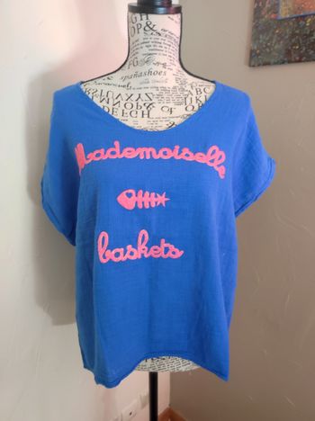 Top taille unique bleu Mademoiselle baskets