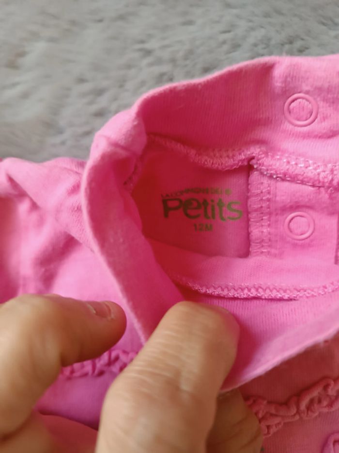 Sous pull rose avec oiseau 12 mois - photo numéro 3