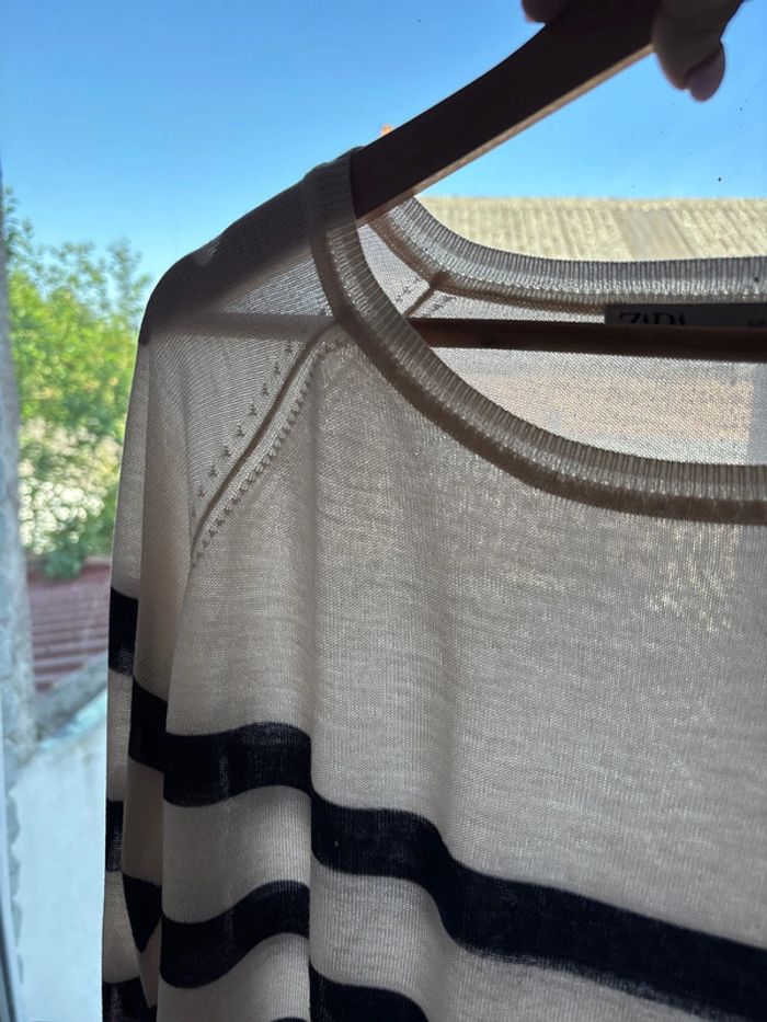 T shirt manches longues / pull marinière Zara - photo numéro 2