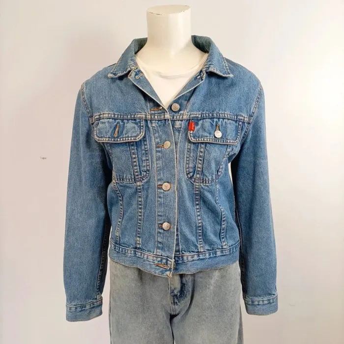 Veste en jean Ober - taille S - jean clair 100% coton bonne qualité A177