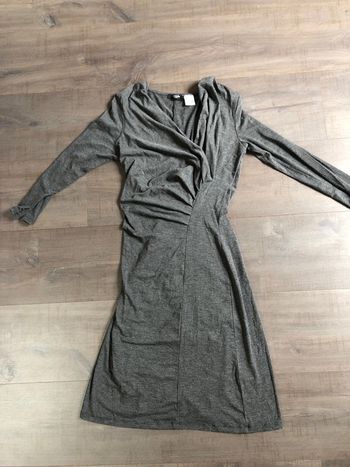 Robe grise décolleté V drapée la redoute taille 34/36