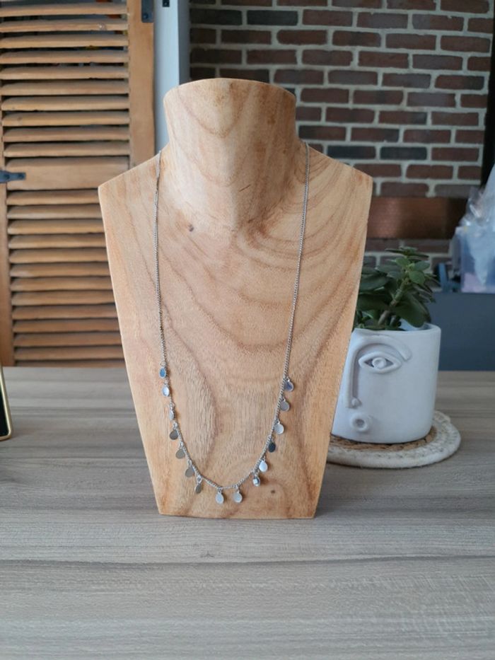 Collier Sautoir argenté - photo numéro 2