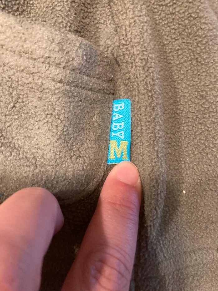 Manteau polaire vert kaki 6/9 mois - photo numéro 6