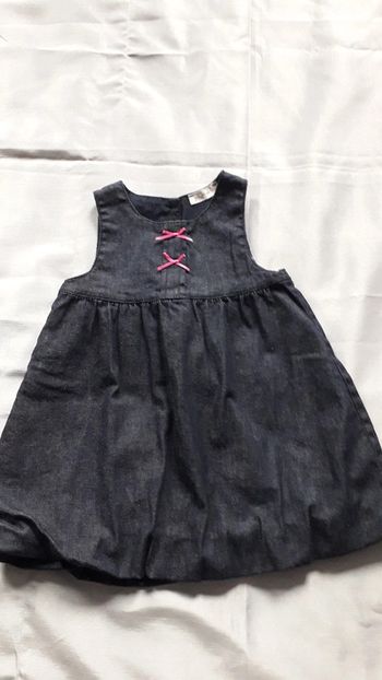 Robe jean léger bleu marine 6 mois