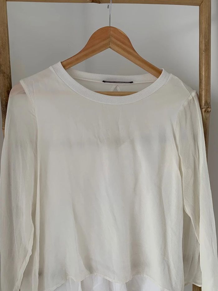 blouse Comptoir des Cotonniers blanc taille S - photo numéro 3