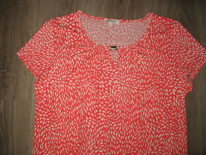 TEE SHIRT MC CORAIL ET BLANC "SCOTTAGE" - TAILLE 3 - n°07 - photo numéro 2