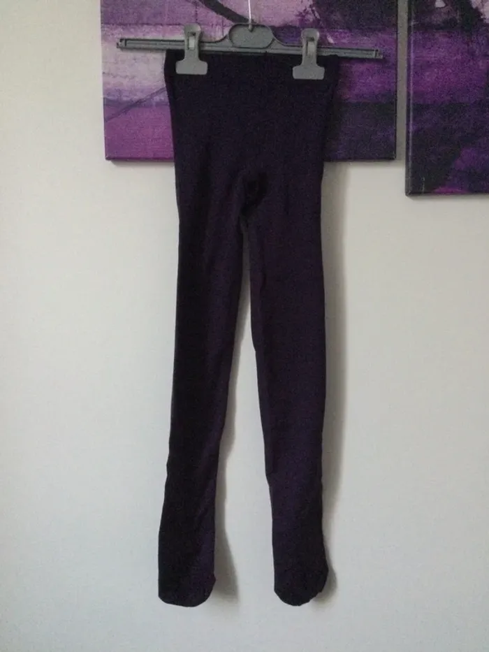 Collant opaque épais violet taille 36-38