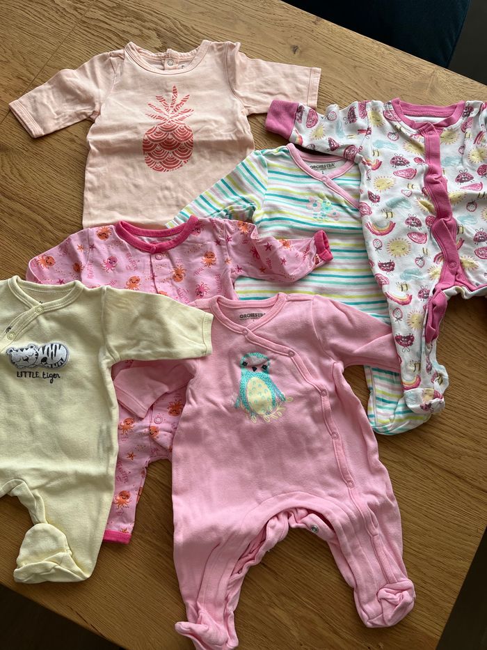 Lot de 6 pyjamas légers 1 mois