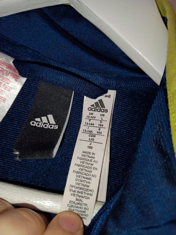 Veste de survêtement adidas taille 13 14 ans coloris marine - photo numéro 5