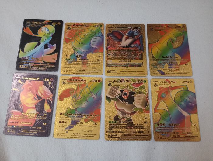 Lot de 8 cartes pokémon