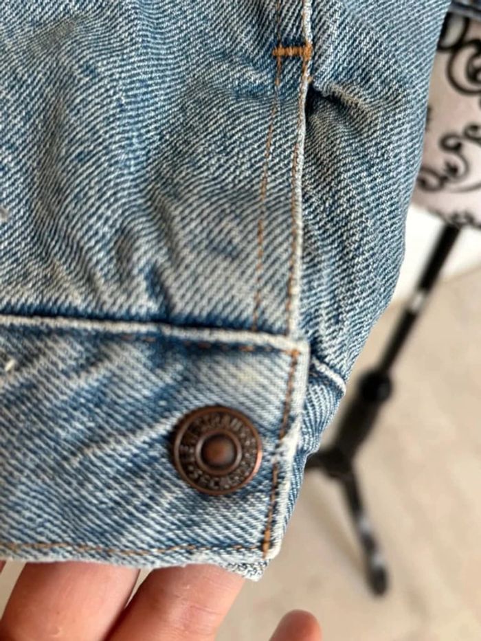 Veste en jeans bleu délavé femme taille S - photo numéro 7