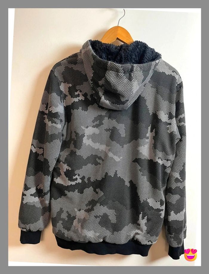 Veste polaire Adidas Originals – Taille M – Camouflage gris/noir - photo numéro 5
