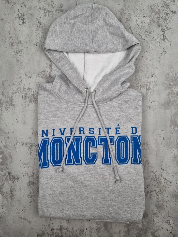 Pull capuche universitaire MV Sport – Université de Moncton – Gris – S Hommes (mesures en photos) - photo numéro 2