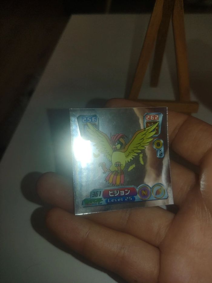 Stickers pokemon pidgeotto roucoups amada foil 2004 - photo numéro 3