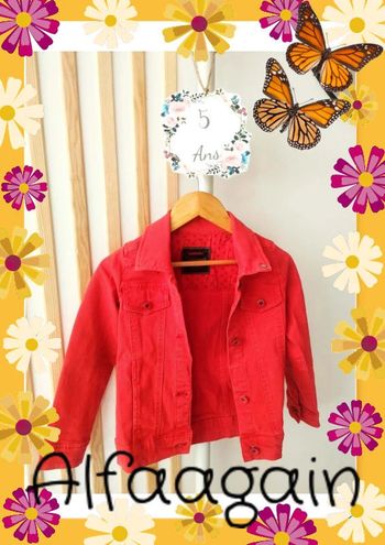 Veste en jean orange catimini 5/6ans neuve