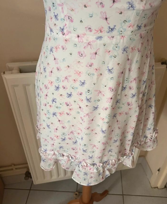 Robe d’été, blanche à motifs, NA-KD - photo numéro 4
