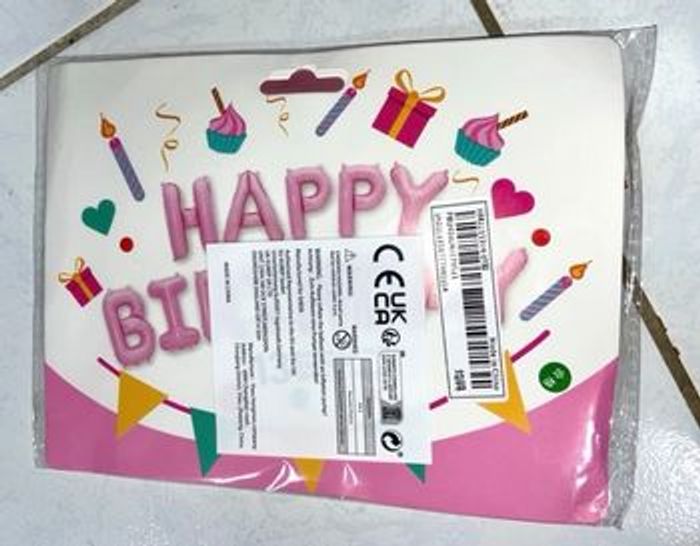 Ballon happy birthday rose neuf - photo numéro 3