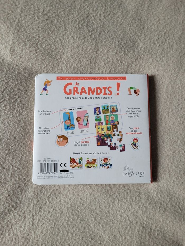 Livre ma baby encyclopédie je grandis Larousse - photo numéro 2