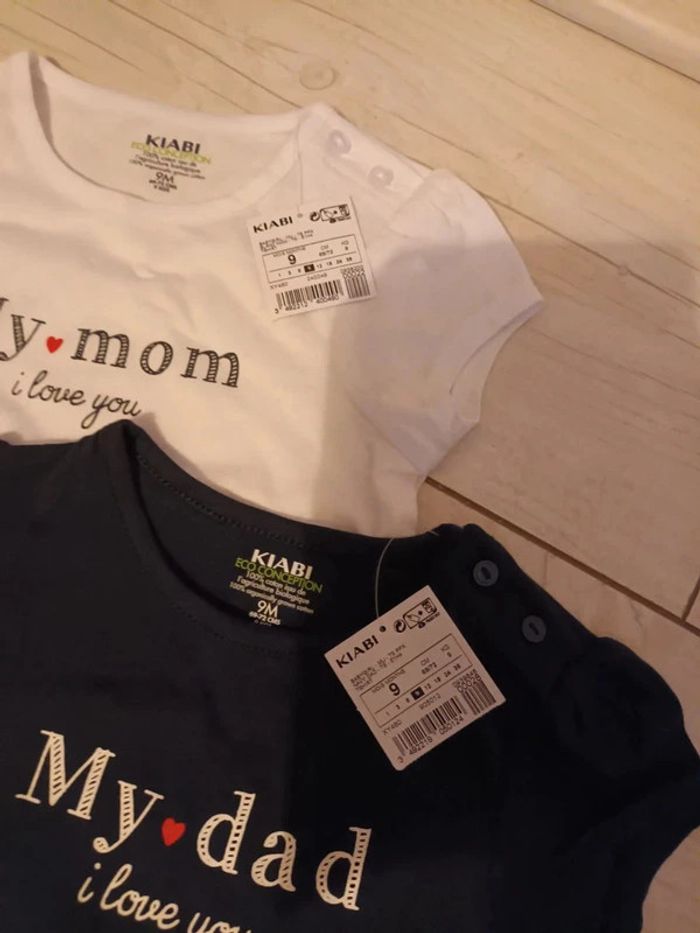 Lot de t-shirts papa & maman - photo numéro 2