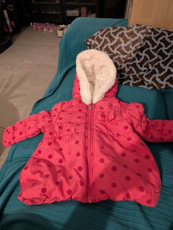 Manteau doublé bébé fille