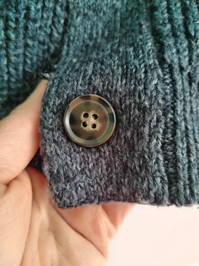 Gilet boutonné maille gris bleu George 6 ans - photo numéro 6