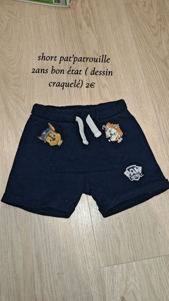 Short pat'patrouille 2ans