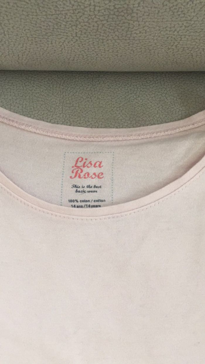 Teeshirt rose fille T14 ans Lisa Rose - photo numéro 3