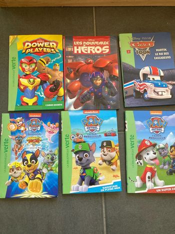 Lot de 6 livres patpatrouille bibliothèque verte