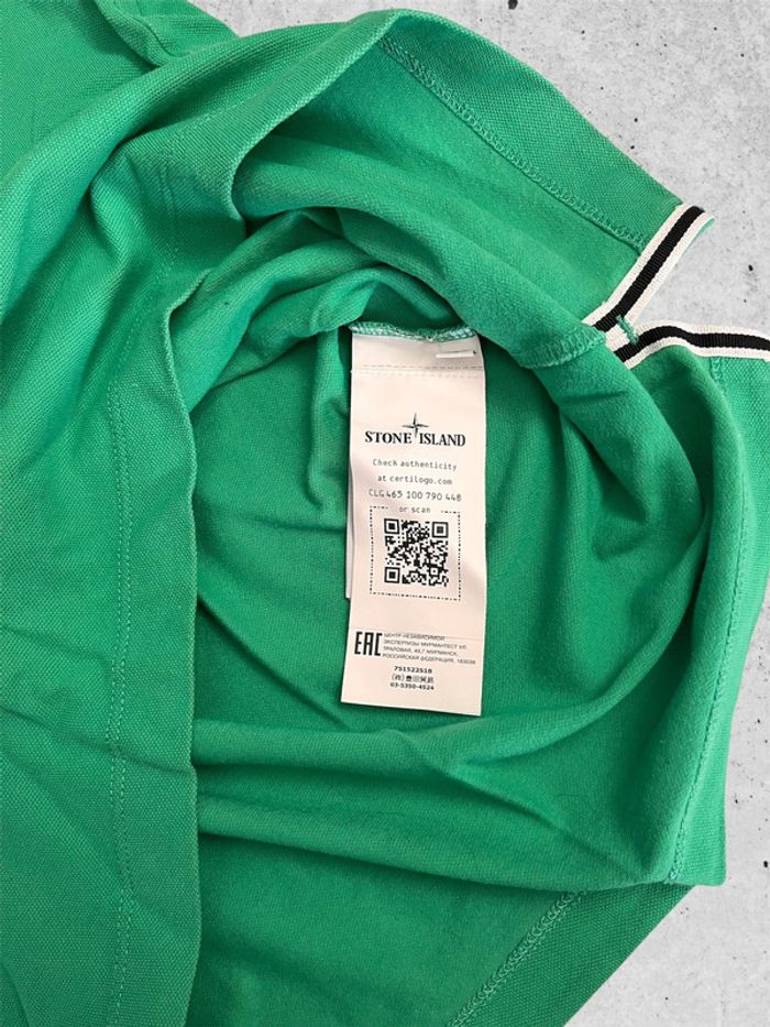Polo Stone Island Vert L - photo numéro 5