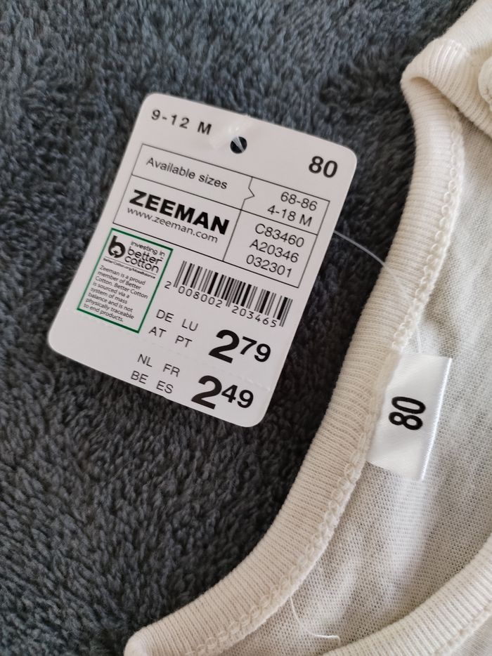 Tee-shirt 9-12 mois Zeeman neuf - photo numéro 3