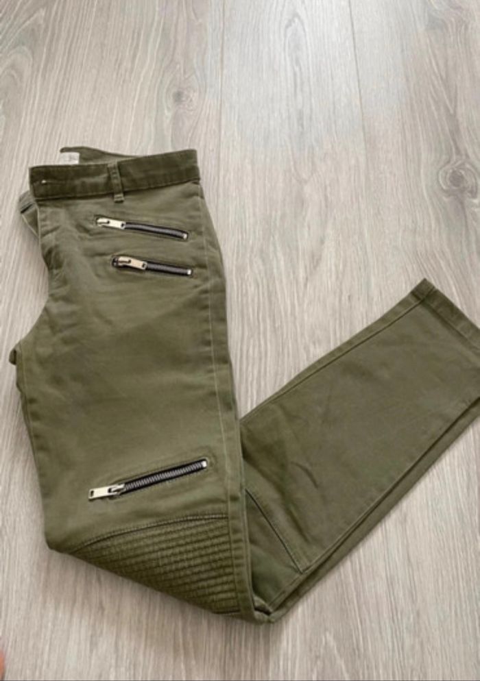 Pantalon kaki Mango Taille XS - photo numéro 2