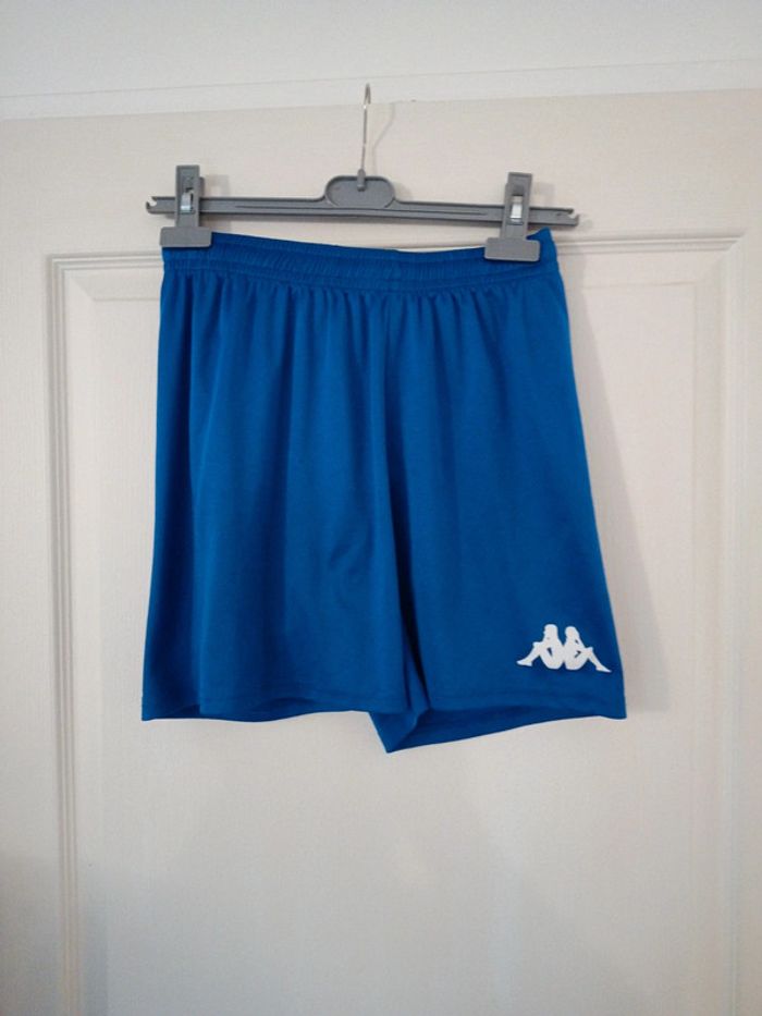 Short de foot Kappa bleu taille 14 ans