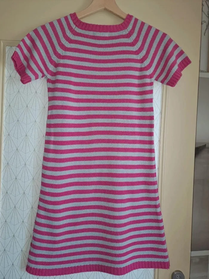 Robe fille comme neuve hiver tbe La redoute 12 ans fishia et gris - photo numéro 5