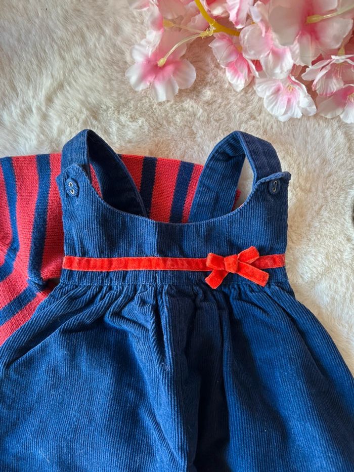 Salopette velour/ pull DPAM 3 mois - photo numéro 3