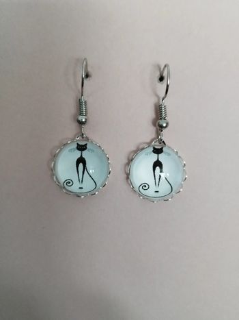 Boucle d'oreille chat