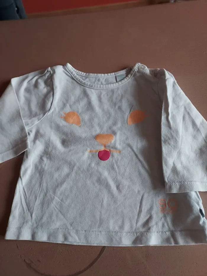 lot 6 tee shirt manches longues 6 mois - photo numéro 5