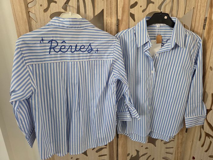 Chemise rayée bleue "Rêves " taille 4 ans