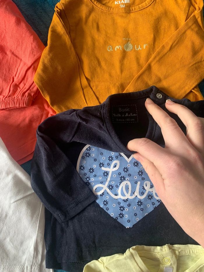 Lot 6 tee shirts fille 3 mois - photo numéro 4