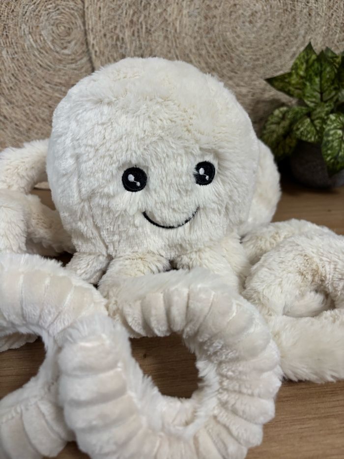 Neuf doudou poulpe pieuvre crème ostaria les minis - photo numéro 3