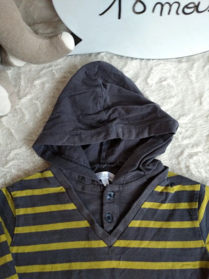 Polo sweat léger à capuche Garçon 18 mois Kitchoun 100% coton - photo numéro 5