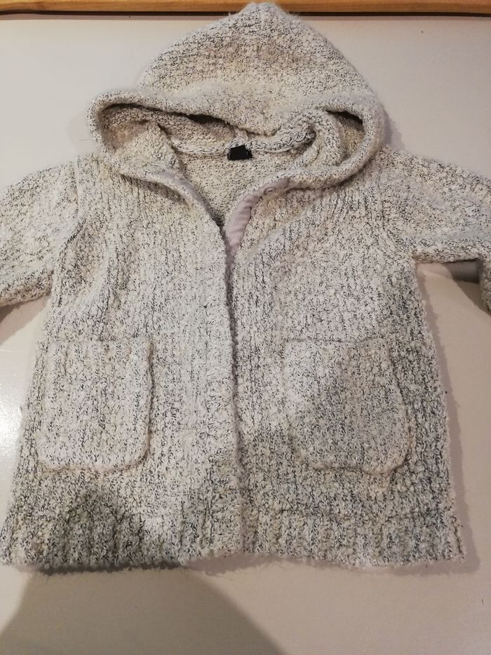 Gilet gris avec capuche kiabi fille 3 ans